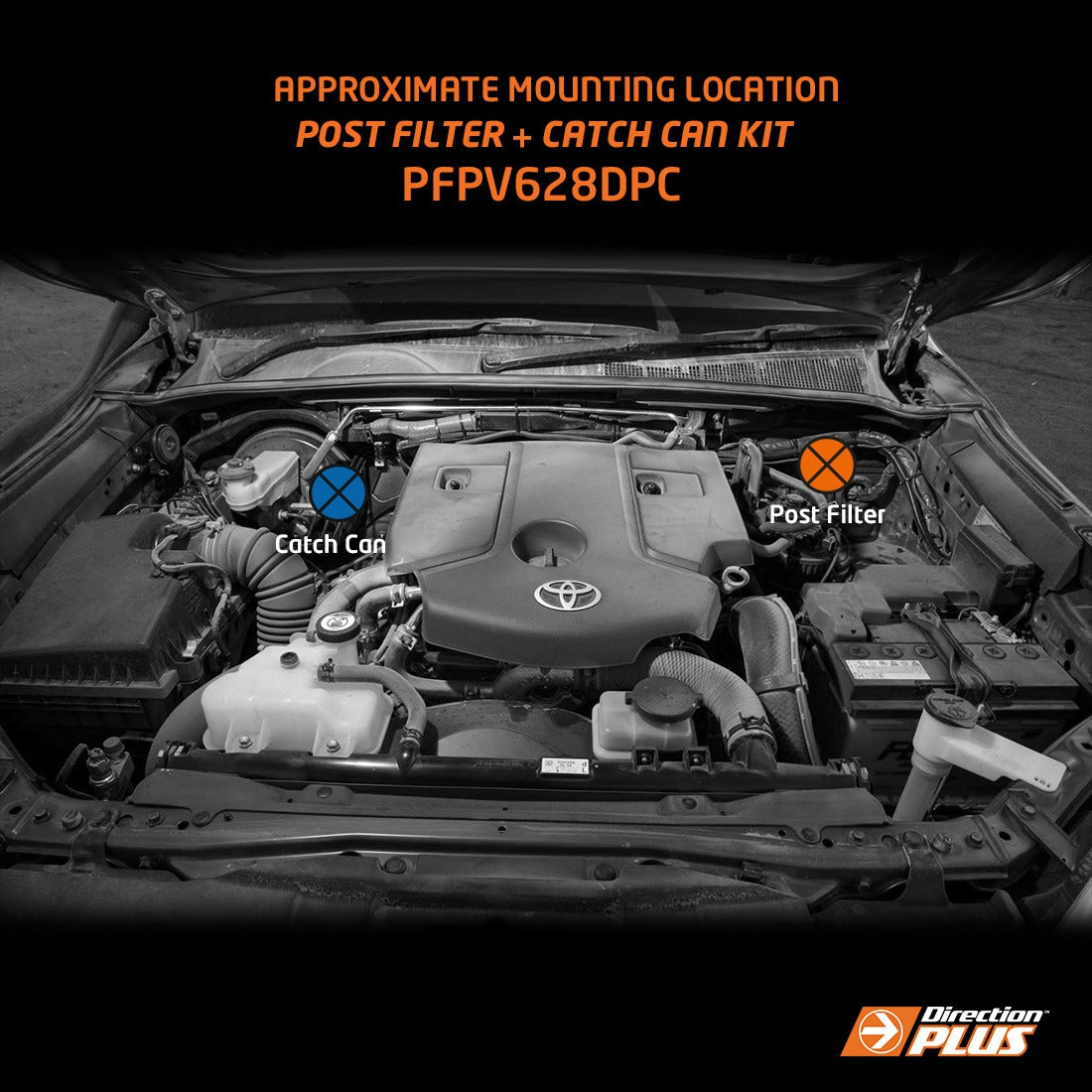 Toyota Hilux N80 / Fortuner Fuel Manager Post-Filter + Catch Can Kit (PFPV628DPC) - Direction Plus