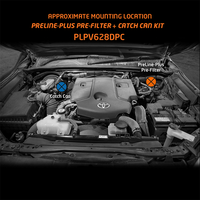 Toyota Hilux N80 / Fortuner PreLine-Plus Pre-Filter + ProVent Combo Kit (PLPV628DPC) - Direction Plus