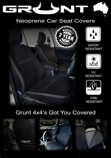 Toyota Hilux Neoprene Seat Covers 2015-2022 - Grunt 4x4