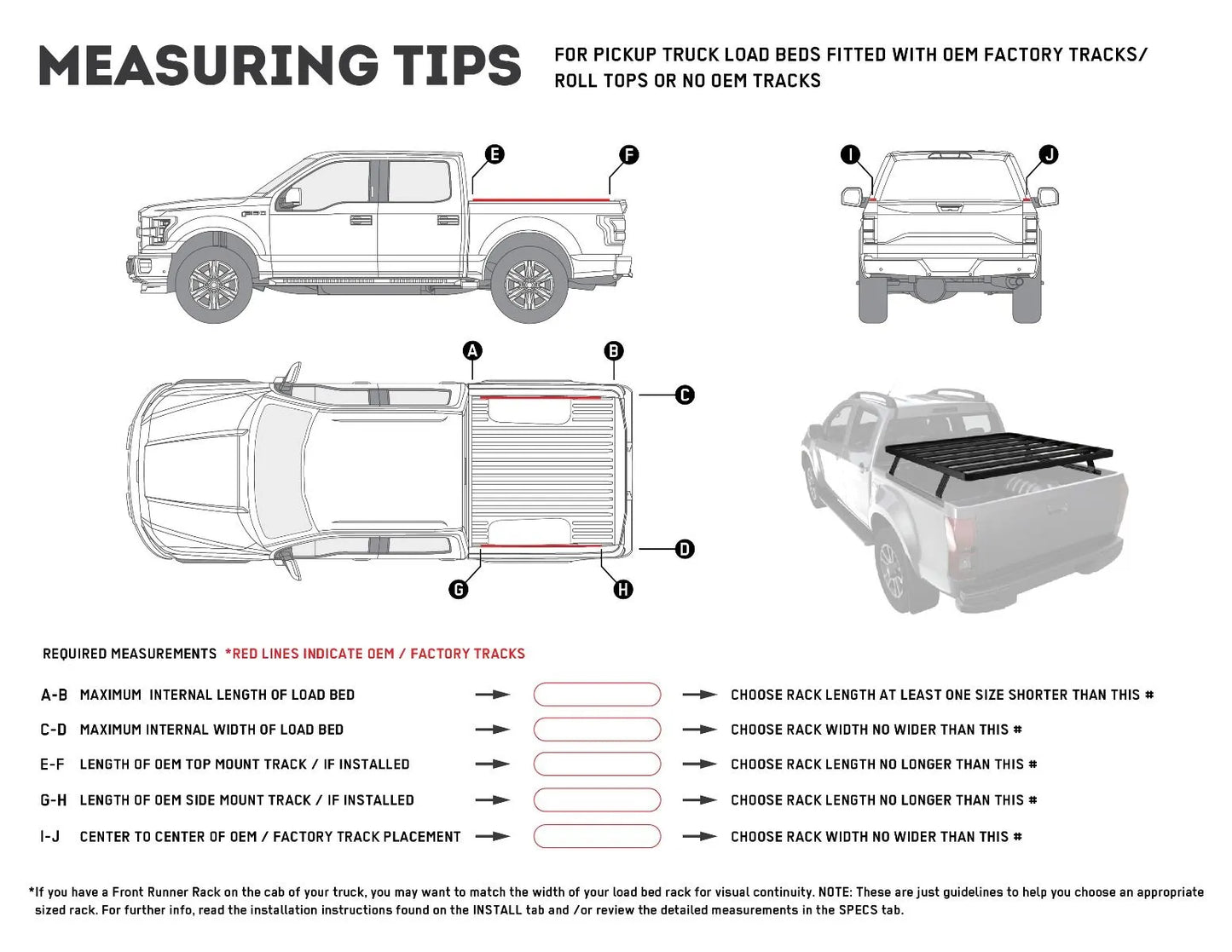 Front Runner Ute Slimline II Load Bed Rack Kit / 1425(W) x 1358(L)