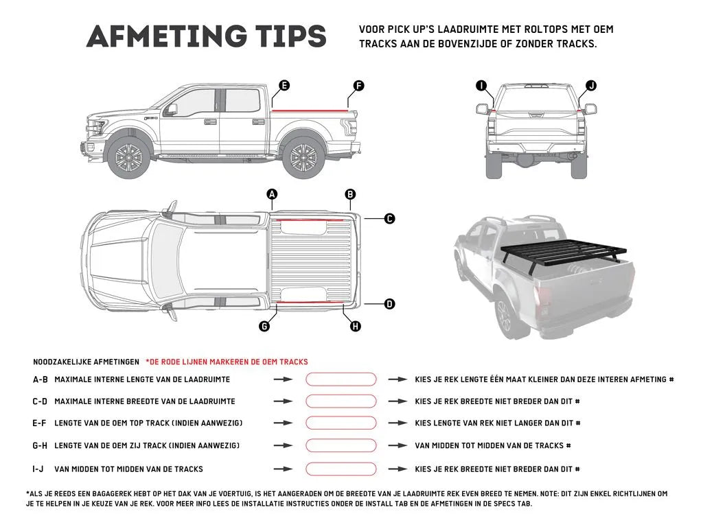Front Runner Ute Slimline II Load Bed Rack Kit / 1425(W) x 1358(L)