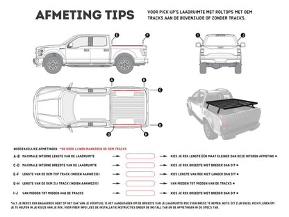 Front Runner Ute Slimline II Load Bed Rack Kit / 1425(W) x 1358(L)