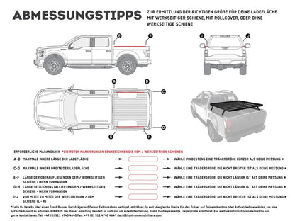 Front Runner Ute Slimline II Load Bed Rack Kit / 1425(W) x 1358(L)