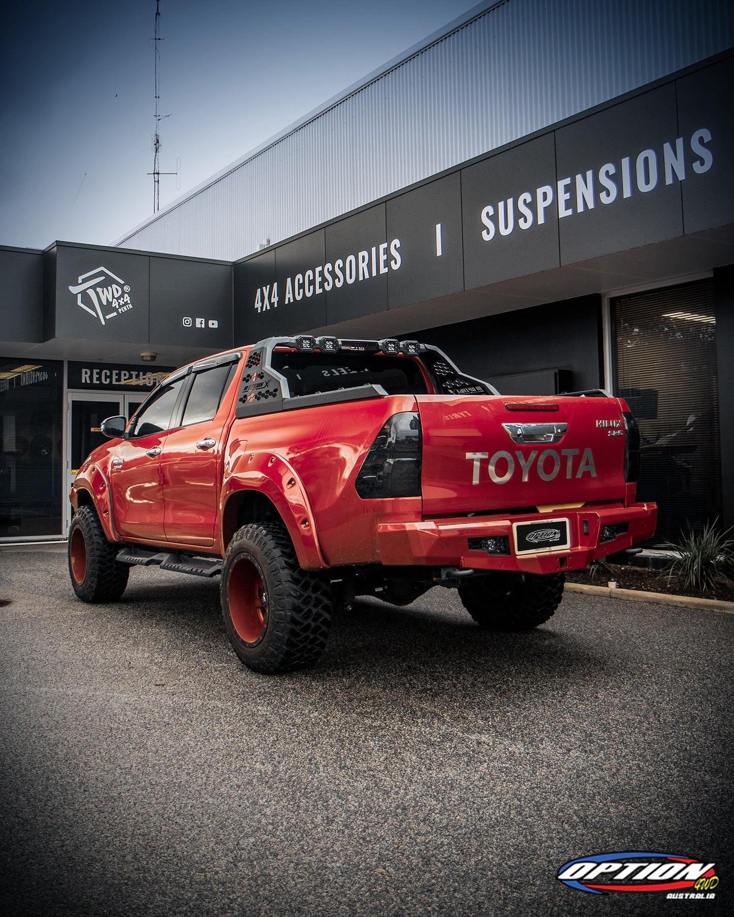OPTION 4WD FIGHTER REAR BAR - TOYOTA HILUX REVO ROCCO (5/2018-8/2020)