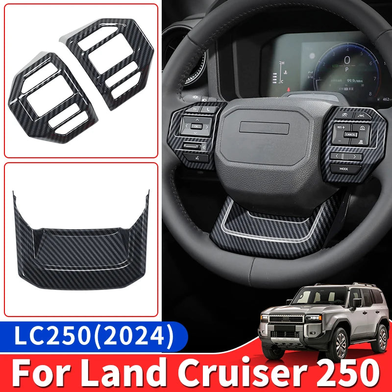 Steering Wheel Decoration Trim for Toyota Land Cruiser 250 Prado LC250 (2024)
