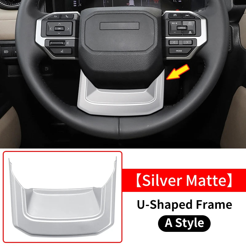 Steering Wheel Decoration Trim for Toyota Land Cruiser 250 Prado LC250 (2024)