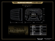 VKX Midnight 3-In-1 LED Cube Light (2") - Surface Mount
