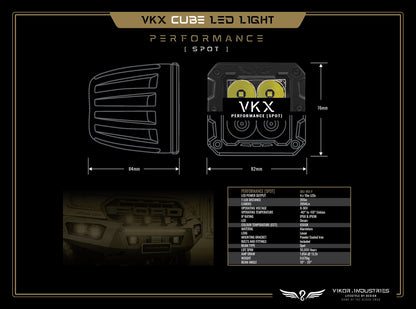 Toyota Hilux Bonnet Mount VKX Cube Lights (Pair) - N80, GR Sport & Rogue