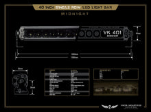 VK401 Midnight LED Light Bar - 40 Inch LED Light Bar