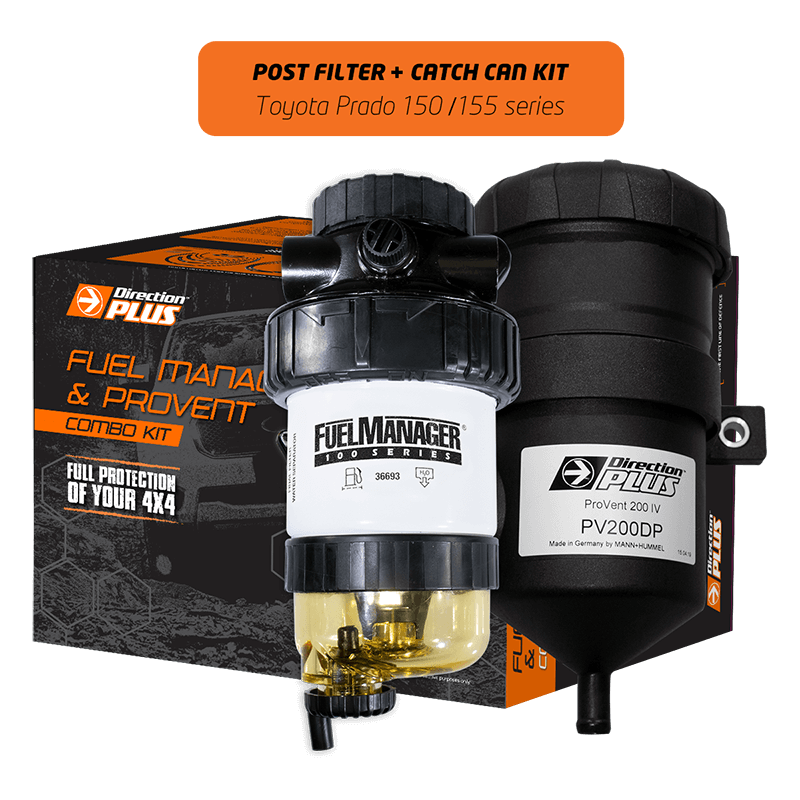 Toyota Prado 150 / 155 Series Fuel Manager Post-Filter + ProVent Catch Can Kit (PFPV620DPC) - Direction Plus