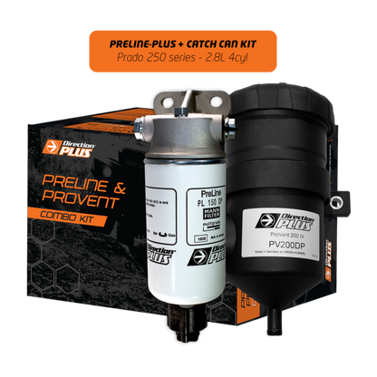 Toyota Prado 250 Series PreLine-Plus Pre-Filter + ProVent Catch Can Kit (PLPV668DPC) - Direction Plus