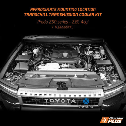 Toyota Prado 250 Series TransChill Arctic Black Transmission Cooler Kit (TCB668DPK) - Direction Plus