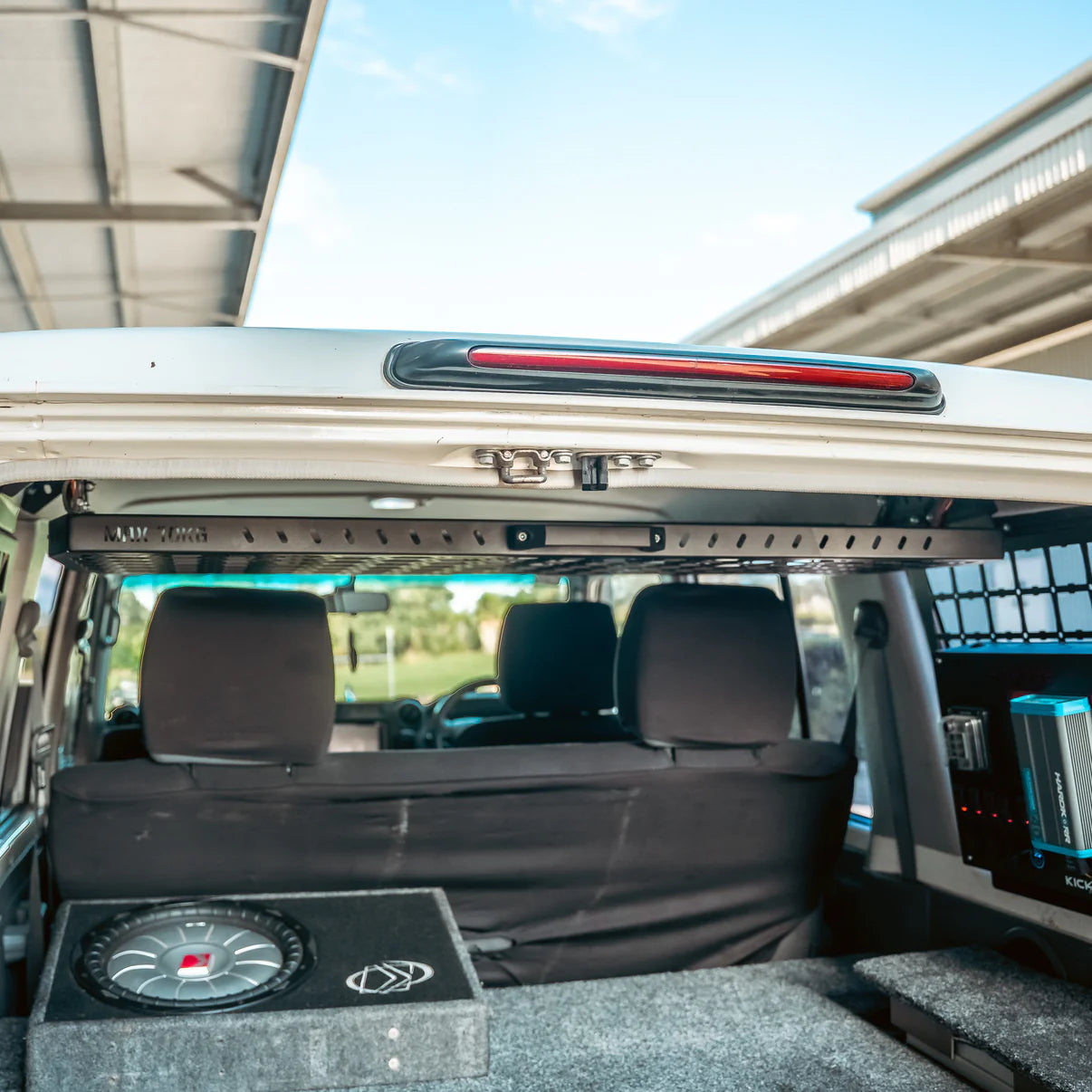 Toyota LandCruiser LC76 Drop Down Rear Roof Parcel Shelf - Pirate Camp Co
