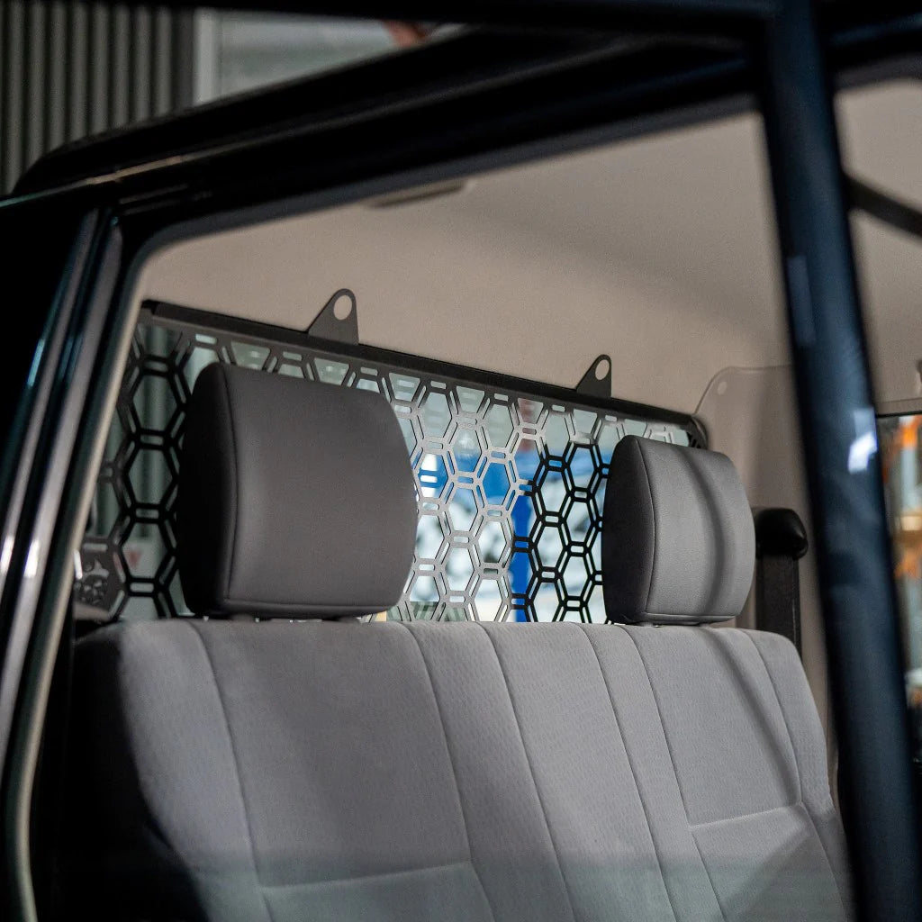 Toyota LandCruiser 79 Series Dual Cab Rear Molle Window Panel - Pirate Camp Co