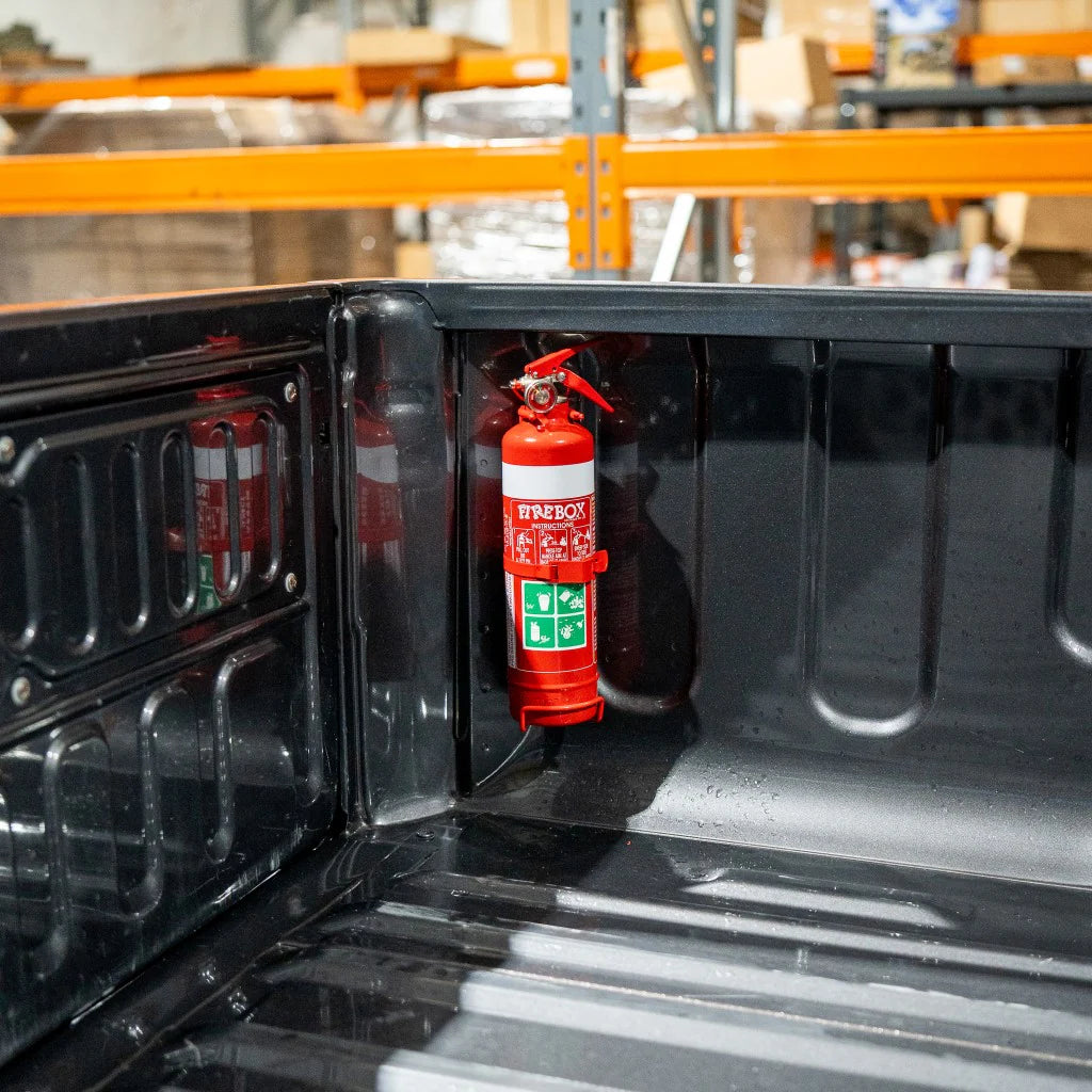 Toyota Hilux N80 Vertical Tub Fire Extinguisher Bracket - Pirate Camp Co