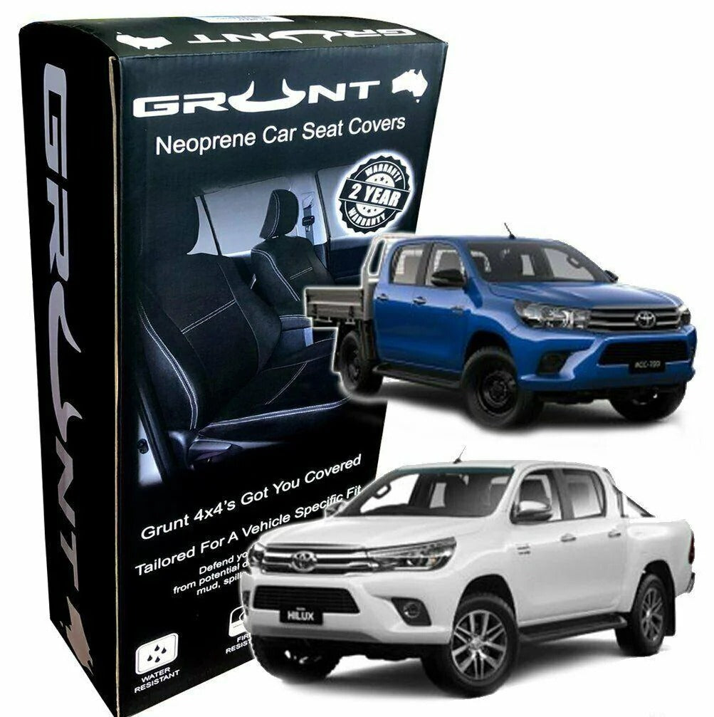 Toyota Hilux Neoprene Seat Covers 2015-2022 - Grunt 4x4
