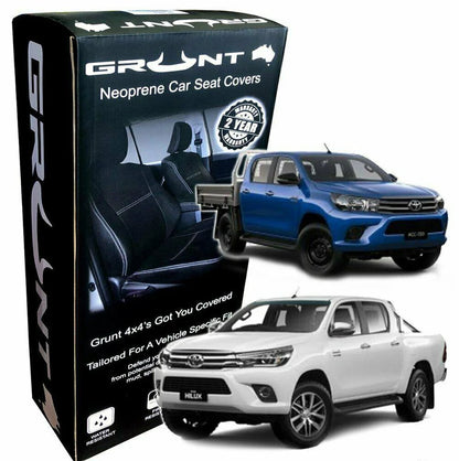 Toyota Hilux Neoprene Seat Covers 2015-2022 - Grunt 4x4