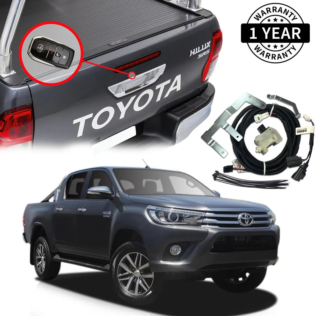 Toyota Hilux Tailgate Central Locking Kit 2015-2018 Without Barrel Lock - Grunt 4x4