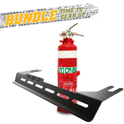 Toyota Hilux N80 Vertical Tub Fire Extinguisher Bracket - Pirate Camp Co